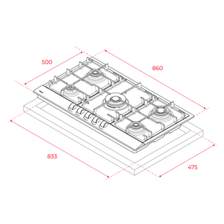 TOTAL GSC 95330 WBA IX PARRILLA A GAS TEKA