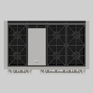 F6PDF486GS1 48” RIALTO GREY DUAL FUEL PRO RANGE GAMA SOFIA PRO ESTUFA DE EMPOTRE ITALIANA FULGOR Milano