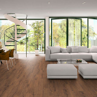 ROBLE DUNNINGTON OSCURO EPL075 ESPESOR 10MM, EMPAQUE 7 TABLAS, MEDIDA 1292 X 135 X 10MM CAJA 1.22 NEW STRETTO EGGER