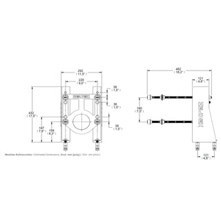 S-TZF-P SOPORTE ALTURA AJUSTABLE PARA TAZA FLUXÓMETRO NAO P SUSPENDIDA A PARED HELVEX