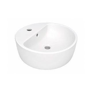 LV MOREA1 LAVABO MOREA DE SOBREPONER DE UNA PERFORACIÓN CON REBOSADERO BLANCO HELVEX