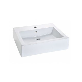 LV FUTURA1 LAVABO FUTURA DE SOBREPONER DE UNA PERFORACIÓN CON REBOSADERO BLANCO HELVEX