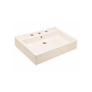 LV LUCERNA3 M LAVABO LUCERNA DE SOBREPONER DE TRES PERFORACIONES CON REBOSADERO, MARFIL HELVEX