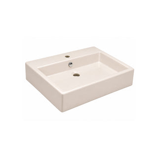 LV LUCERNA1 M LAVABO LUCERNA DE SOBREPONER DE UNA PERFORACIÓN CON REBOSADERO, MARFIL HELVEX