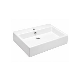 LV LUCERNA1 LAVABO LUCERNA DE SOBREPONER DE UNA PERFORACIÓN CON REBOSADERO, BLANCO HELVEX