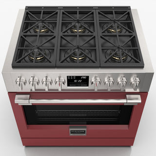 F6PDF366S1 36” DUAL FUEL PRO RANGE ESTUFA DE EMPOTRE ITALIANA FULGOR Milano