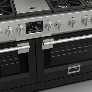 F6PDF486GS1 48” BLACK VELVET DUAL FUEL PRO RANGE GAMA SOFIA PRO ESTUFA DE EMPOTRE ITALIANA FULGOR Milano