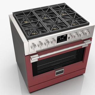 F6PDF366S1 36” DUAL FUEL PRO RANGE ESTUFA DE EMPOTRE ITALIANA FULGOR Milano