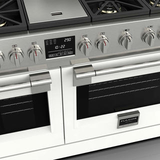 F6PDF486GS1 48” PALLADIO WHITE DUAL FUEL PRO RANGE GAMA SOFIA PRO ESTUFA DE EMPOTRE ITALIANA FULGOR Milano