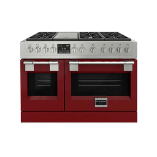 F6PDF486GS1 48” VENETIAN RED DUAL FUEL PRO RANGE GAMA SOFIA PRO ESTUFA DE EMPOTRE ITALIANA FULGOR Milano
