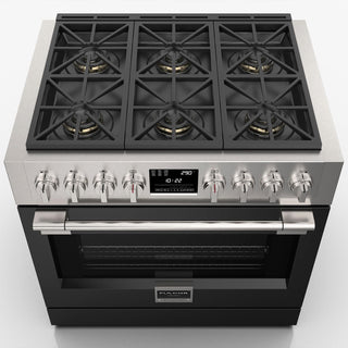 F6PDF366S1 36” DUAL FUEL PRO RANGE ESTUFA DE EMPOTRE ITALIANA FULGOR Milano