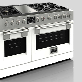 F6PDF486GS1 48” PALLADIO WHITE DUAL FUEL PRO RANGE GAMA SOFIA PRO ESTUFA DE EMPOTRE ITALIANA FULGOR Milano