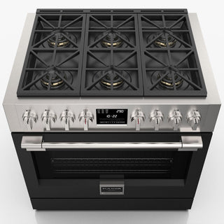 F6PDF366S1 36” DUAL FUEL PRO RANGE ESTUFA DE EMPOTRE ITALIANA FULGOR Milano