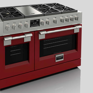 F6PDF486GS1 48” VENETIAN RED DUAL FUEL PRO RANGE GAMA SOFIA PRO ESTUFA DE EMPOTRE ITALIANA FULGOR Milano