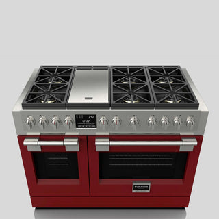 F6PDF486GS1 48” VENETIAN RED DUAL FUEL PRO RANGE GAMA SOFIA PRO ESTUFA DE EMPOTRE ITALIANA FULGOR Milano