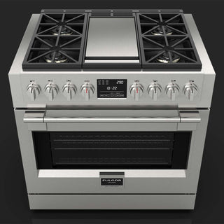 F6PDF364GS1 36” DUAL FUEL PRO RANGE WITH GRIDDLE ESTUFA DE EMPOTRE ITALIANA GAMA SOFIA PRO FULGOR Milano