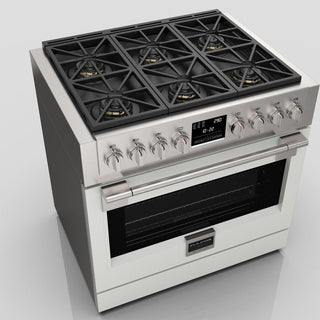 F6PDF366S1 36” DUAL FUEL PRO RANGE ESTUFA DE EMPOTRE ITALIANA FULGOR Milano