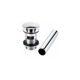 TH-064 CONTRA DE PUSH PARA LAVABO CON REBOSADERO CROMO HELVEX