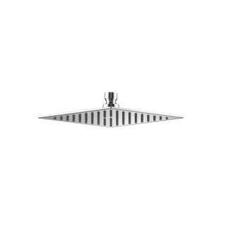 H-3009 REGADERA CUADRADA DE CHORRO FIJO ULTRAPLANA CON SISTEMA ANTICALCÁREO PLATO ANCHO DE 8" CROMO. NO INCLUYE BRAZO HELVEX