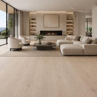 BIANCO ROBLE EUROPEO PISO DE MADERA DE INGENIERÍA 10*19*1.2 75% PZAS. LARGAS