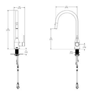 E-314-EB MONOMANDO PARA FREGADERO. MANGUERA RETRÁCTIL, CON SISTEMA ANTICALCÁREO Y 2 TIPOS DE CHORRO: AIREADO Y SPRAY. KAMPA ÉBANO HELVEX