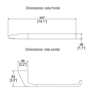 PIU-09 TOALLERO SENCILLO PIURA CROMO HELVEX