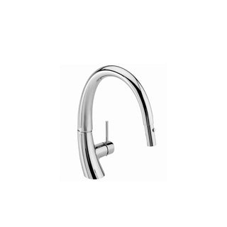 E-307  MONOMANDO PARA FREGADERO. MANGUERA RETRÁCTIL, CON SISTEMA ANTICALCÁREO Y 2 TIPOS DE CHORRO: AIREADO Y SPRAY. CURVO CROMO HELVEX