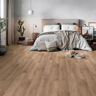 HAYBRIDGE OAK K285 PISO LAMINADO ESPESOR 10MM, EMPAQUE 9 TABLAS, MEDIDA 628 X 157 X 10MM X-WAY