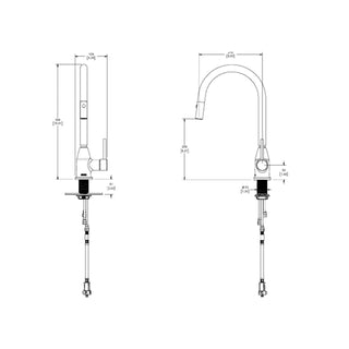 E-314-DN MONOMANDO PARA FREGADERO. MANGUERA RETRÁCTIL, CON SISTEMA ANTICALCÁREO Y 2 TIPOS DE CHORRO: AIREADO Y SPRAY. KAMPA DUNA HELVEX