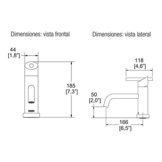 EP-99 MONOMANDO PARA LAVABO NUVA CROMO. INCLUYE CONTRA DE PUSH HELVEX