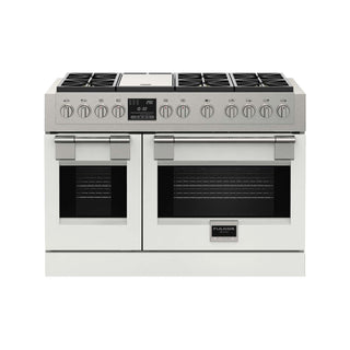 F6PDF486GS1 48” PALLADIO WHITE DUAL FUEL PRO RANGE GAMA SOFIA PRO ESTUFA DE EMPOTRE ITALIANA FULGOR Milano