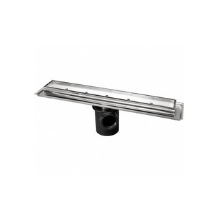 24-RHLI-60 COLADERA DE CONTORNO RECTANGULAR DE 60 CM PARA INSERTO CERÁMICO DE MÁXIMO 10 MM DE ESPESOR UNA BOCA CROMO HELVEX