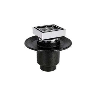 22V-CHLI COLADERA VERTICAL CORTA DE CONTORNO CUADRADA PARA INSERTO CERÁMICO DE MÁXIMO 10 MM DE ESPESOR UNA BOCA CROMO HELVEX