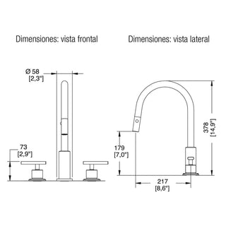 ME-303 MEZCLADORA PARA FREGADERO. MANGUERA RETRÁCTIL Y CABEZAL MAGNÉTICO CON SISTEMA ANTICÁLCÁREO Y 2 TIPOS DE CHORRO: AIREADO Y SPRAY. PREMIER CROMO HELVEX