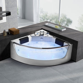 SANTORINI TINA CON HIDROMASAJE DE ESQUINA (138*138*63 CM) Q322N SALLY