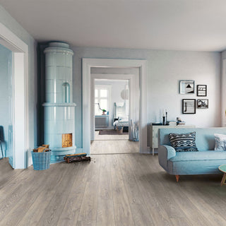 STEELWORKS OAK K287 PISO LAMINADO ESPESOR 10MM, EMPAQUE 9 TABLAS, MEDIDA 628 X 157 X 10MM X-WAY