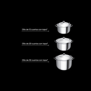 SET DE OLLAS GRANDES 3 PZAS CON TAPA ROYAL PRESTIGE