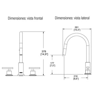 ME-304 MEZCLADORA PARA FREGADERO. CABEZAL MÓVIL CON SISTEMA ANTICALCÁREO Y 2 TIPOS DE CHORRO: AIREADO Y SPRAY. PREMIER CROMO HELVEX