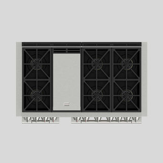 F6PDF486GS1 48” BLACK VELVET DUAL FUEL PRO RANGE GAMA SOFIA PRO ESTUFA DE EMPOTRE ITALIANA FULGOR Milano