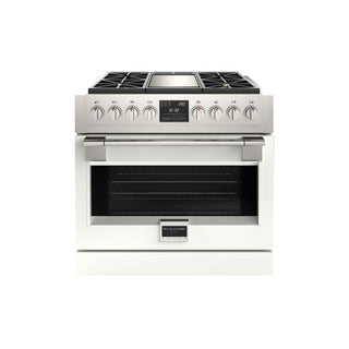 F6PDF364GS1 36” DUAL FUEL PRO RANGE WITH GRIDDLE ESTUFA DE EMPOTRE ITALIANA GAMA SOFIA PRO FULGOR Milano