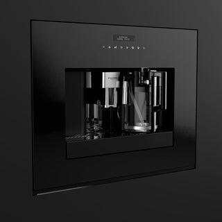 F7BC24B1 24" CAFETERA ITALIANA Coffee Machine BLACK GLASS FULGOR MILANO