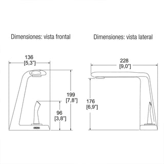 PIU-100 MONOMANDO PARA LAVABO PIURA. CROMO. INCLUYE CONTRA DE PUSH HELVEX