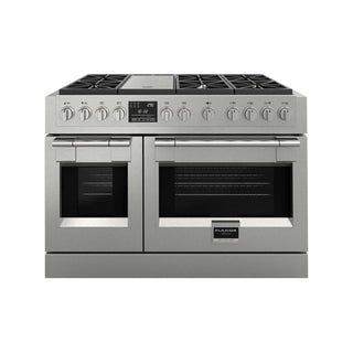 F6PDF486GS1 48” STAINLESS STEEL DUAL FUEL PRO RANGE GAMA SOFIA PRO ESTUFA DE EMPOTRE ITALIANA FULGOR Milano