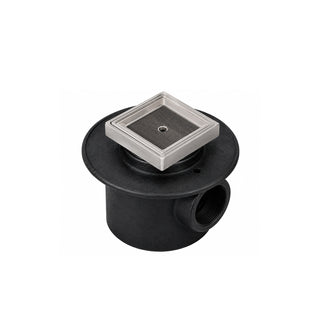 282-35-CHLI COLADERA DE CONTORNO CUADRADA PARA INSERTO CERÁMICO DE MÁXIMO 10 MM DE ESPESOR UNA BOCA CROMO HELVEX