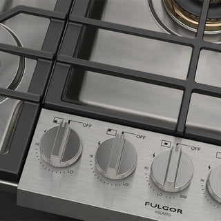 F6PGK305S2 30” PARRILLA ITALANA DE SOBREPONER SOFIA PRO GAS COOKTOP FULGOR MILANO