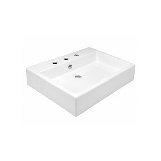 LV LUCERNA3 LAVABO LUCERNA DE SOBREPONER DE TRES PERFORACIONES CON REBOSADERO, BLANCO HELVEX