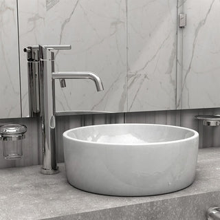 EP-947 MONOMANDO ALTO PARA LAVABO NUVA CROMO. INCLUYE CONTRA DE PUSH HELVEX