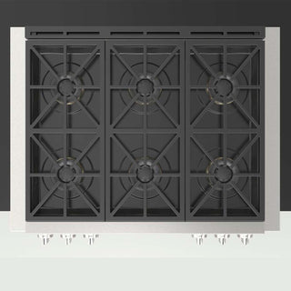 F6GRT366S1 36” PARRILLA DE EMPOTRE PROFUNDO PROFESSIONAL GAS RANGE TOP FULGOR MILANO