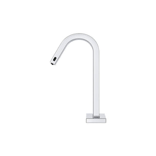 TV-002 LLAVE PARA LAVABO ELECTRÓNICA DE SENSOR DE BATERÍAS Y CORRIENTE CON DOSIFICADOR DE JABÓN INTEGRADO EN LA LLAVE, FUSIÓN CROMO HELVEX