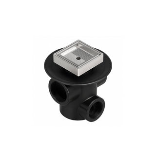 25-CHLI COLADERA DE CONTORNO CUADRADA PARA INSERTO CERÁMICO DE MÁXIMO 10 MM DE ESPESOR TRES BOCAS CROMO HELVEX